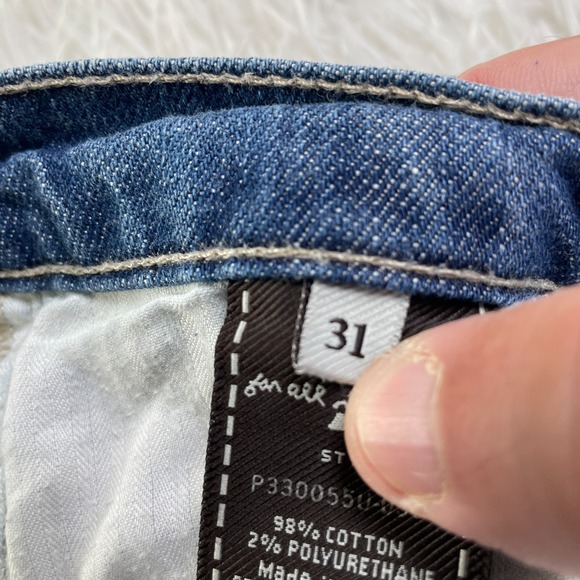 7 For All Mankind Pants Womens 31 Blue Ginger Flared Medium Wash Denim Jeans USA - Picture 4 of 15